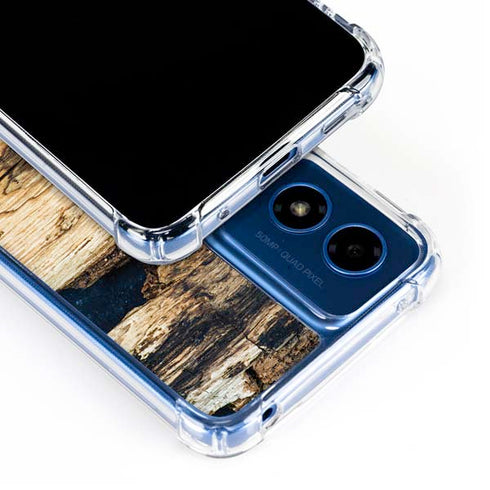 Blue Resin Wood Moto G 5G (2024) Clear Case